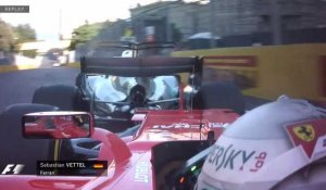 Formule 1 : Agacé par l'attitude de Lewis Hamilton, Sebastian Vettel provoque un accrochage (Vidéo)