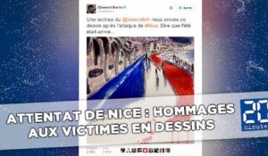Attentat de Nice:  Les hommages aux victimes en dessins