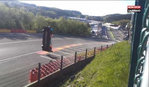 Spa-Francorchamps : Une voiture à pleine vitesse décolle de la piste et se crashe (Vidéo)