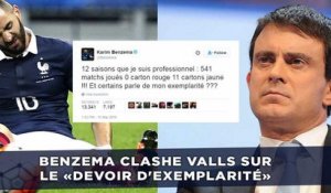 Benzema clashe Valls sur le «devoir d'exemplarité»