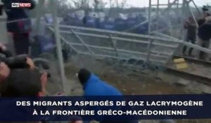 Des migrants aspergés de gaz lacrymogène à la frontière gréco-macédonienne
