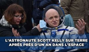 L'astronaute, Scott Kelly, de retour sur terre après près d'un an dans l'espace