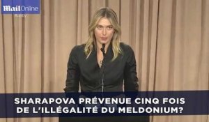 Sharapova prévenue cinq fois de l'illégalité du meldonium?