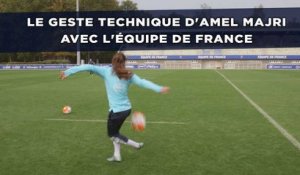 Le geste technique d'Amel Majri avec l'équipe de France