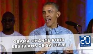 Barack Obama chante pour les 18 ans de sa fille Malia