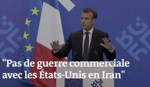 "Pas de guerre commerciale avec les États-Unis en Iran", prévient Emmanuel Macron