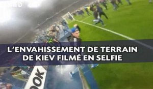 L'envahissement de terrain de Kiev filmé en selfie