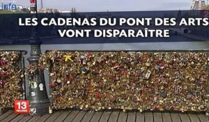 Paris: Les cadenas du pont des Arts vont disparaître