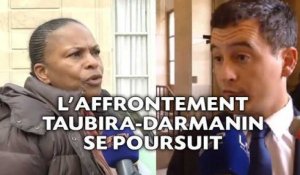 Christiane «Taubira est un tract ambulant pour le FN», Darmanin «persiste et signe»