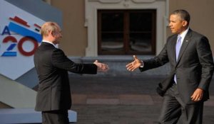 La poignée de main tendue entre Obama et Poutine