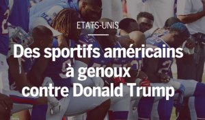 Etats-Unis : des dizaines de sportifs américains à genou pour protester contre Donald Trump