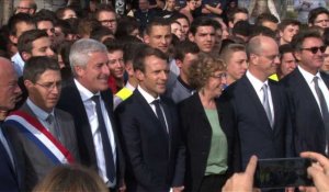 Macron en visite en Corrèze, les salariés de GM&amp;S bousculés