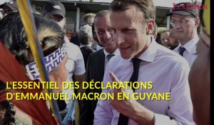 L'essentiel des déclarations d'Emmanuel Macron en Guyane