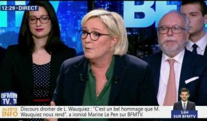 Marine Le Pen en colère contre Emmanuel Macron et sa "blague" sur le cannabis en Guyane