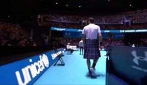 Exhibition - Glasgow 2017 - Roger Federer en kilt et Murray on fait le show à Glasgow