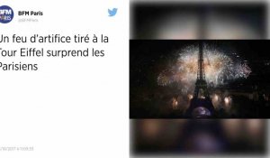 Un feu d'artifice tiré à la Tour Eiffel effraie les parisiens