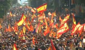 Barcelone: manifestation contre l'indépendance de la Catalogne