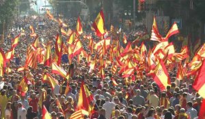 Barcelone : entre 350.000 et 950.000 manifestants contre l'indépendance de la Catalogne