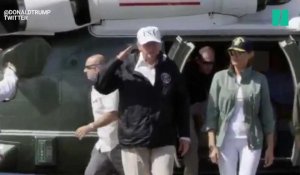Pour résumer sa visite à Porto Rico, Trump publie une vidéo de lui en slow motion sur fond de musique épique