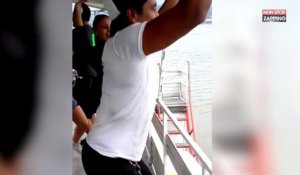 Ivre, il tente un pas de danse risqué sur un bateau et finit à l'eau ! (vidéo) 