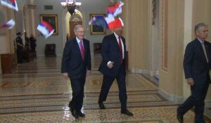 Trump se fait jeter des drapeaux russes à la figure