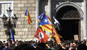 Catalogne: manifestation pro-indépendance devant la Generalitat