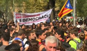 Des centaines de manifestants pour l'indépendance à Barcelone