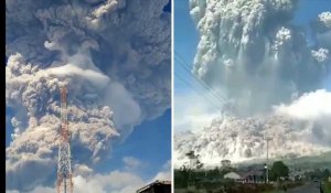 Les images impressionnantes de l'éruption de ce volcan indonésien