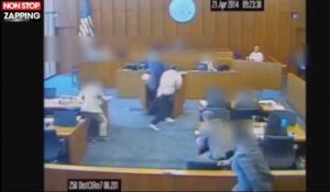 Un membre de gang tente de tuer un témoin à son procès et se fait abattre (vidéo)