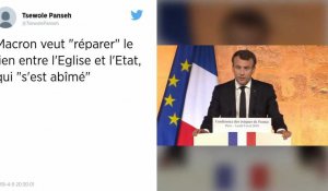 La main tendue d'Emmanuel Macron à l'Église catholique.