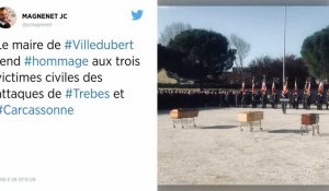 Attaques terroristes dans l'Aude. Derniers hommages et obsèques des victimes à Trèbes.