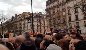 Les images de la Marseillaise devant l'immeuble de Mireille Knoll pour conclure la marche blanche