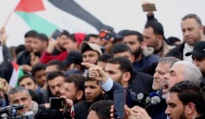 Gaza: le leader du Hamas à la frontière avec les manifestants