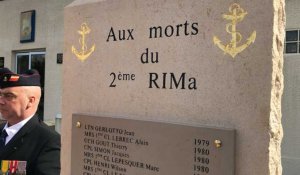 Inauguration du monument aux morts du 2e RIMa