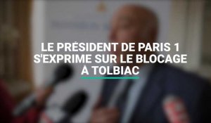 Le président de Paris 1-Sorbonne "inquiet" que le blocage de Tolbiac "dégénère" 