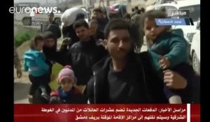 Ghouta orientale : les civils fuient les combats