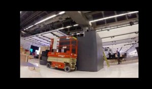 Montage du Kiosque Mazda au Salon de l'auto de Montréal 2017