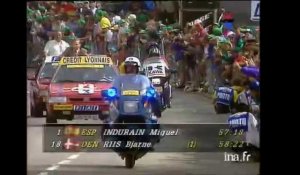 Arrivée de Miguel Indurain vainqueur de l'étape