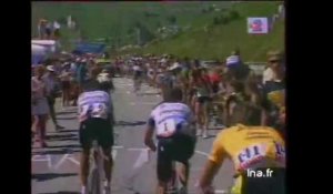 Démarrage de Laurent Fignon à l'Alpe d'Huez
