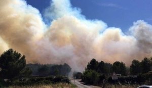 Départ de feu à Saint-Cannat, des habitants évacués