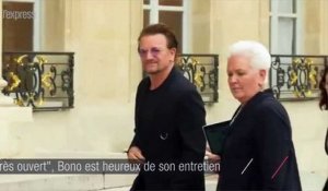"Le président Macron est très ouvert", Bono est satisfait de son entretien