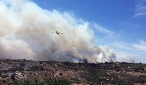 Incendie en Paca - Vidéo : les Canadair luttent contre les flammes à Carro