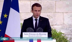 Emmanuel Macron rend hommage au Père Hamel - ZAPPING ACTU DU 26/07/2017