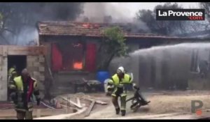 Incendie à Lavalduc près d'Istres : nos images de l'intervention des sapeurs-pompiers