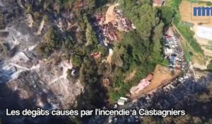 Incendie à Castagniers : les images aériennes des dégâts