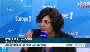 Primaire à gauche : la déclaration de Myriam El-Khomri en faveur de Manuel Valls