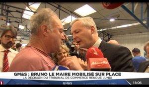 GM&S : Bruno Le Maire pris à partie par un ouvrier en larmes (Vidéo) 