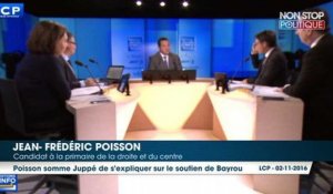 Jean-Frédéric Poisson exige d'Alain Juppé que François Bayrou ne soit pas candidat à l'élection présidentielle
