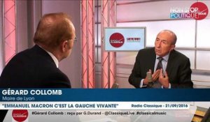 Gérard Collomb enterre François Hollande et porte aux nues Emmanuel Macron