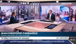 Jean-Christophe réprimande la droite (et Nicolas Sarkozy) sur le débat national